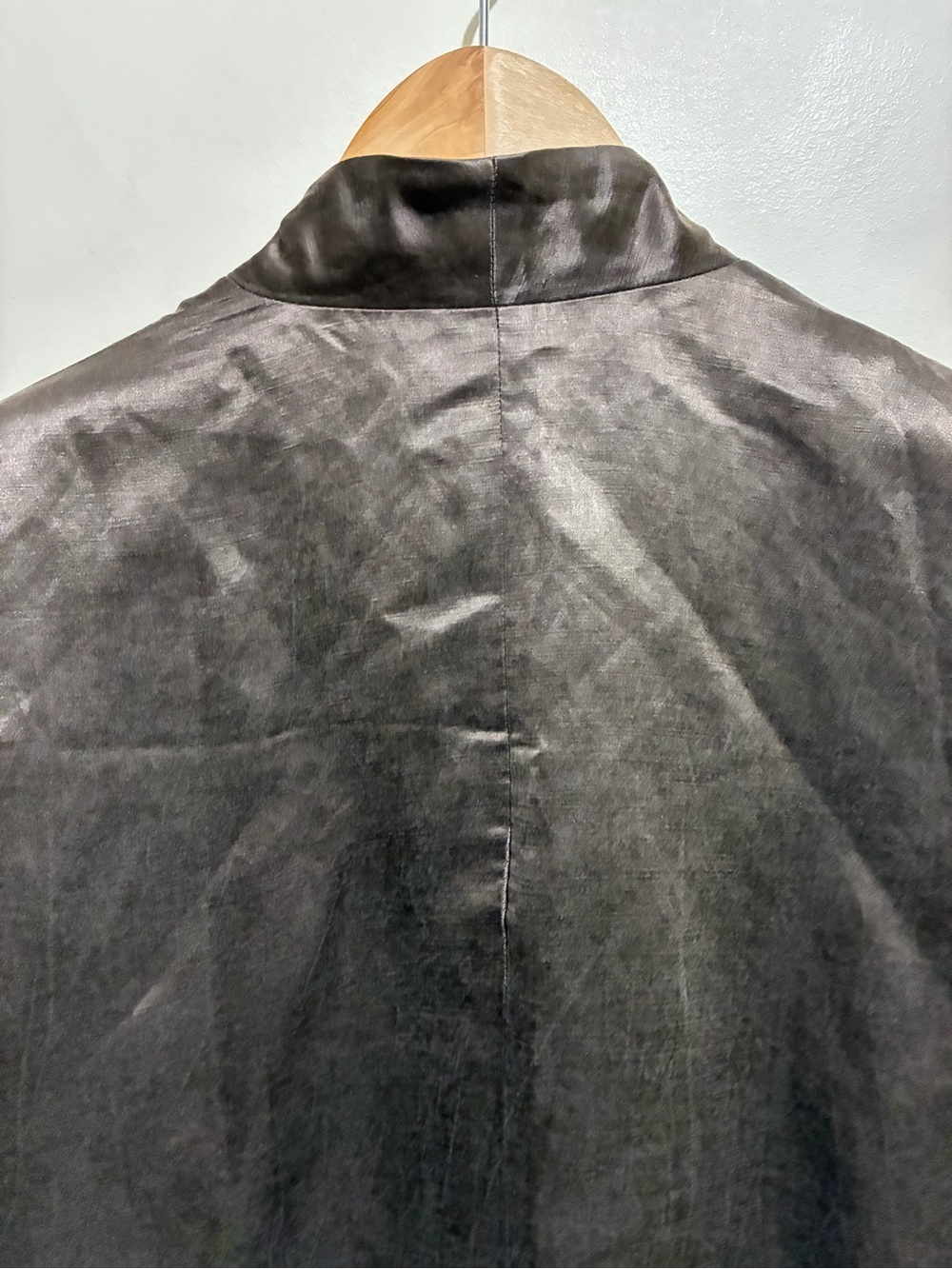 Eileen Fisher Linen Silk Blend Loose Open Blazer Size Small Brown Grey Taupe - Picture 7 of 11